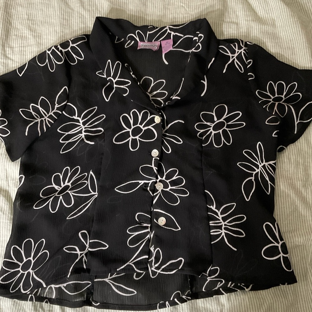 Preview International Black and White Floral Shirt